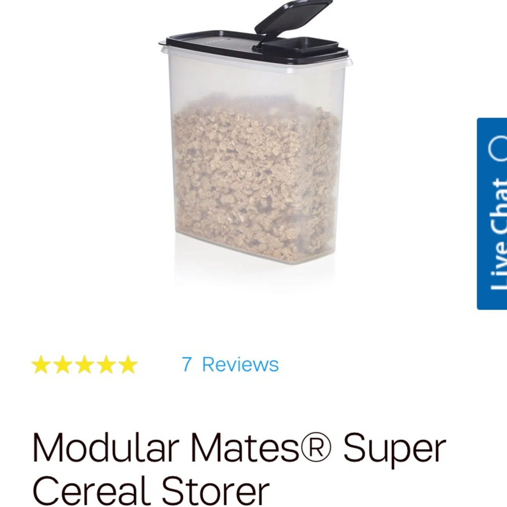 Tupperware cereal storer